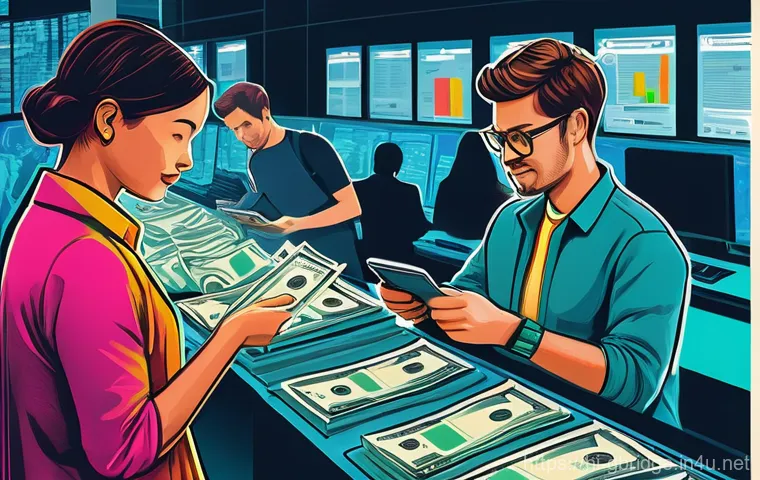 글로벌브릿지와 혁신적인 금융 서비스 - **Prompt:** "A vibrant, split-image illustration contrasting traditional international money transfe...