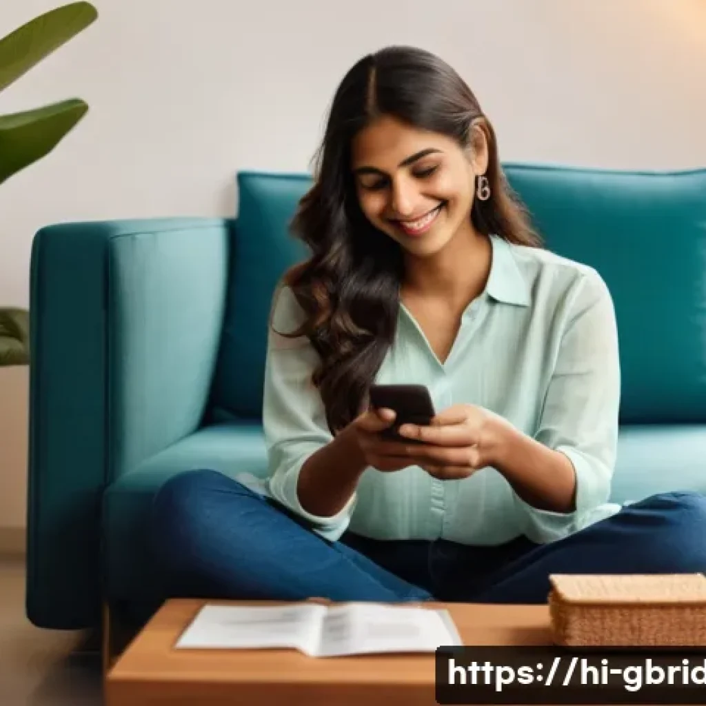 글로벌브릿지와 크로스 보더 트랜잭션 - **Prompt:** A heartwarming and modern depiction of seamless global connectivity. A young Indian woma...